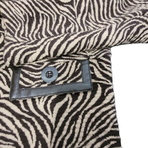 JM Collection Zebra Print Blazer - Medium Petite - Unique Indie Graphic Collared - Picture 5 of 8